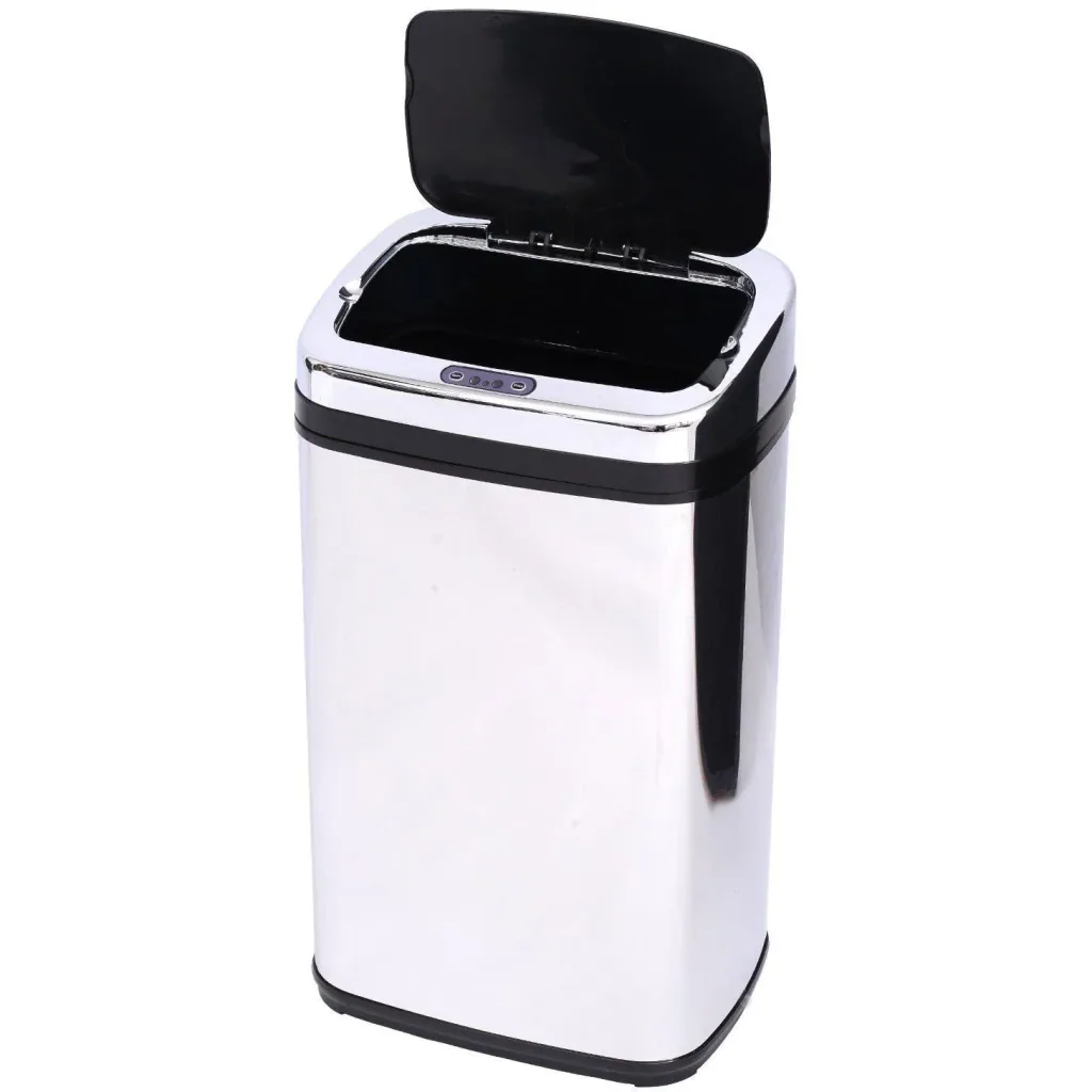 Edelstahl Automatik Sensor 30L Mülleimer Abfalleimer IR Sensor (viereckig)