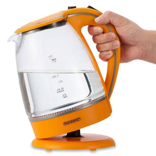 Wasserkocher orange Glas 1,7L