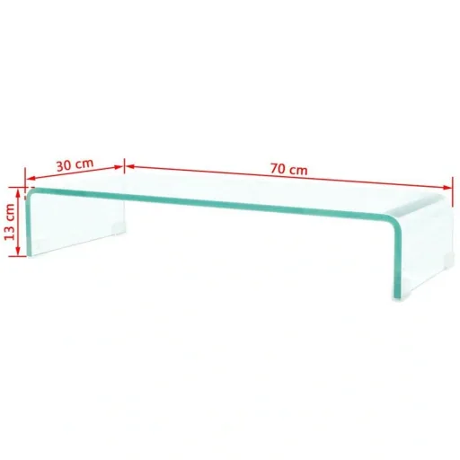 Transparenter TV-Schrank 70x30x13 cm Glas