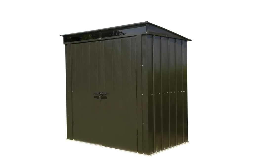 Metallgerätehaus Pultdach onyx schwarz, 208 x 130 x 201 cm