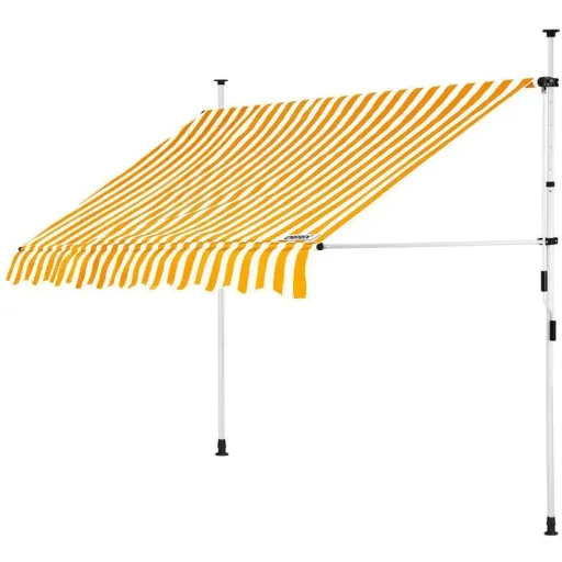 Klemmmarkise blau/weiß 200cm