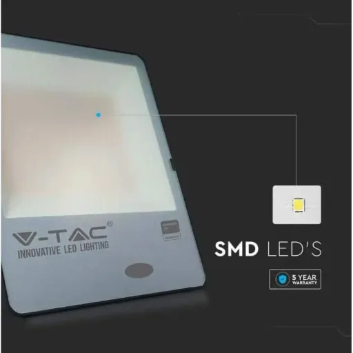 VT-272S LED-Scheinwerfer mit Tag/Nacht-Sensor - 200 W - 20000 Lm - 6500K - Schwarz