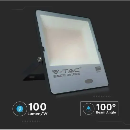 VT-272S LED-Scheinwerfer mit Tag/Nacht-Sensor - 200 W - 20000 Lm - 6500K - Schwarz