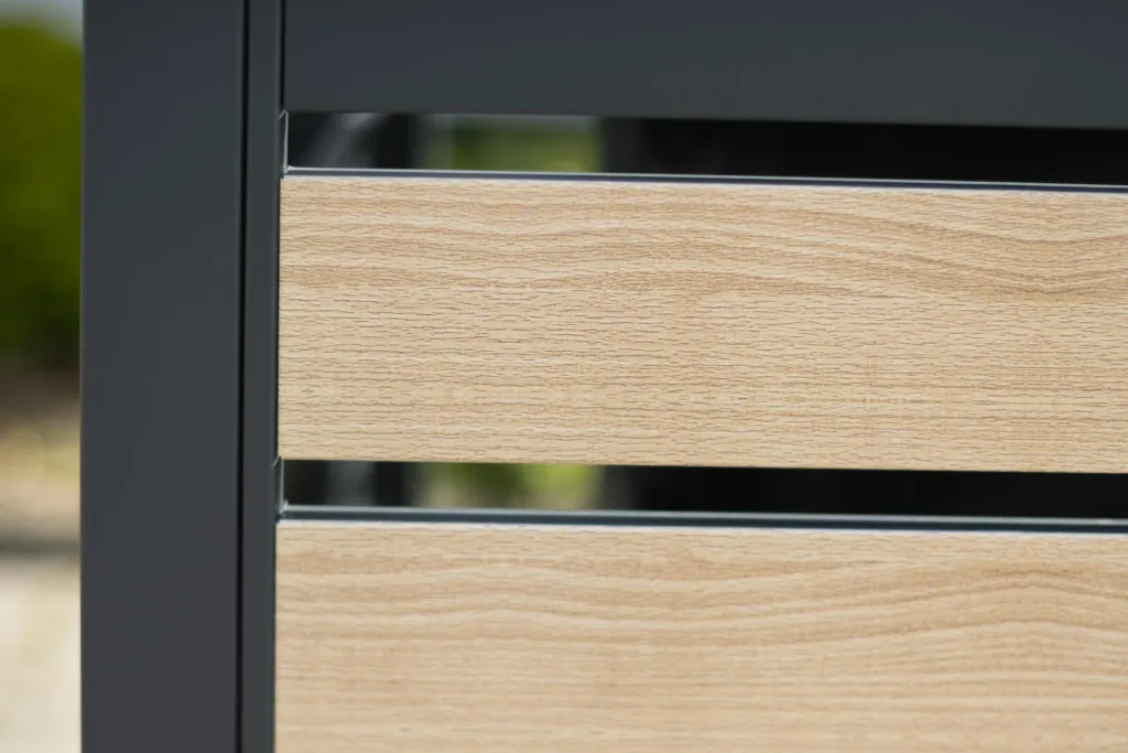 Mülltonnenverkleidung Planum 2er Box, 120 cm, holzoptik