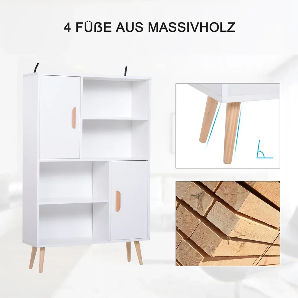 Standregal mit 8 Fächer weiß