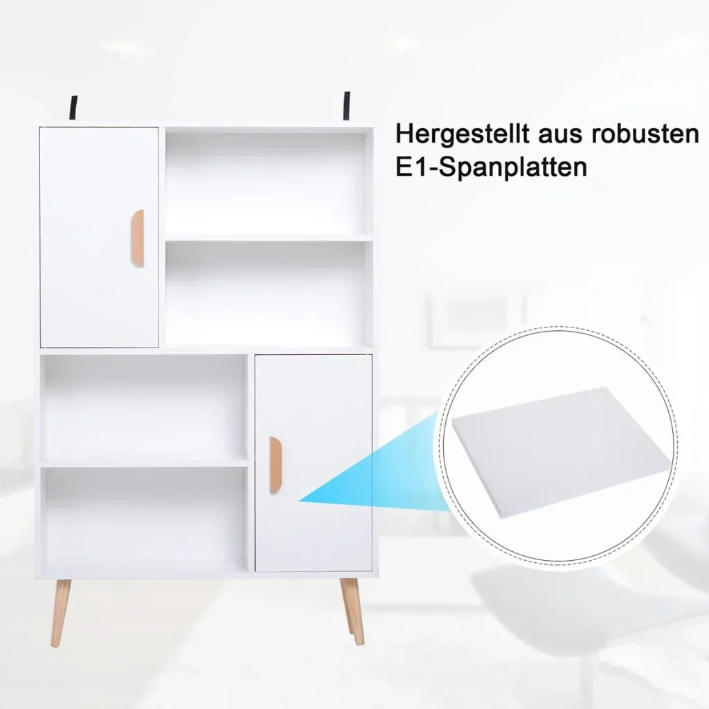Standregal mit 8 Fächer weiß