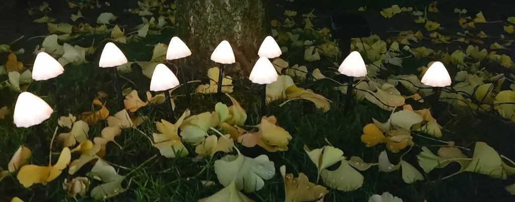 Solar-Lichterkette "Pilz", mit 20 warmweißen LEDs