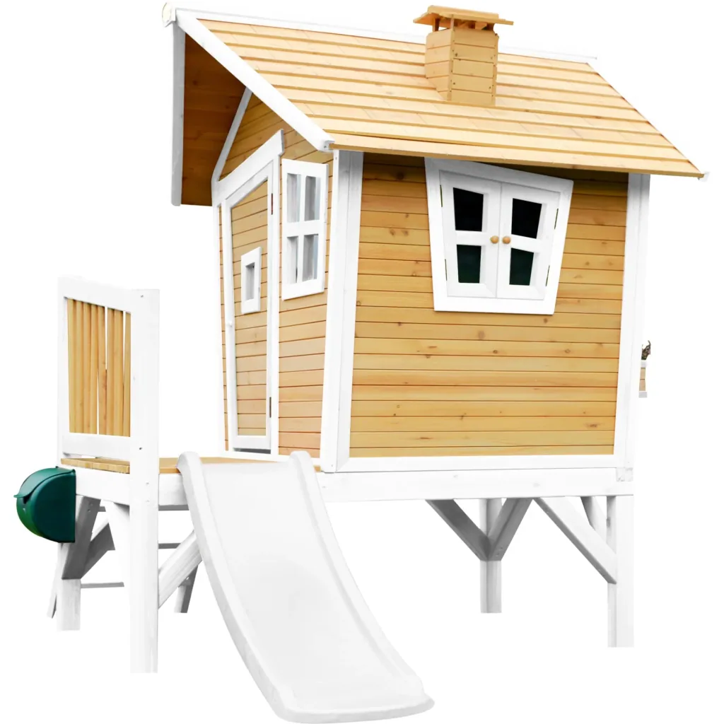 Robin Spielhaus Braun/Weiß - Weiße Rutsche