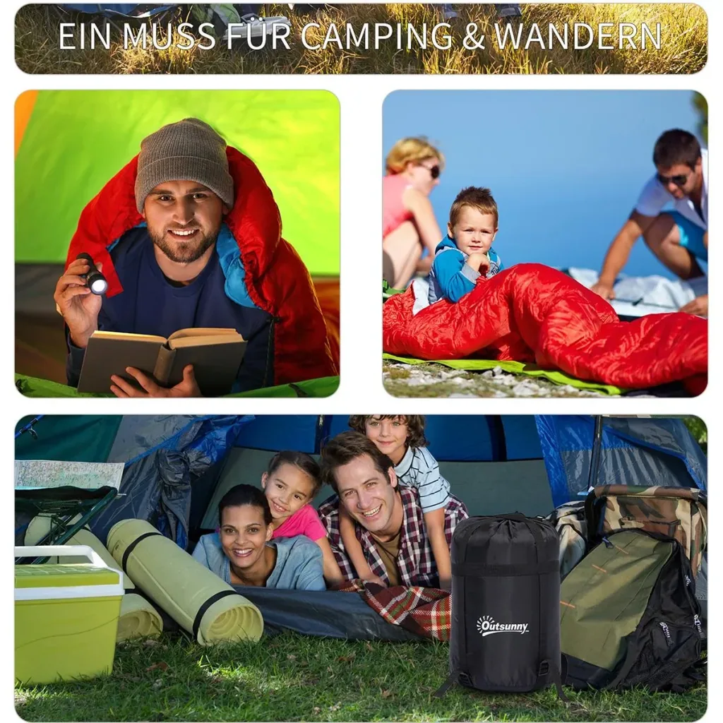 Schlafsack mit Tragetasche blau/grau