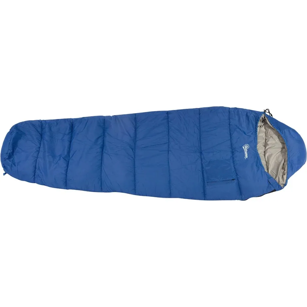 Schlafsack mit Tragetasche blau/grau
