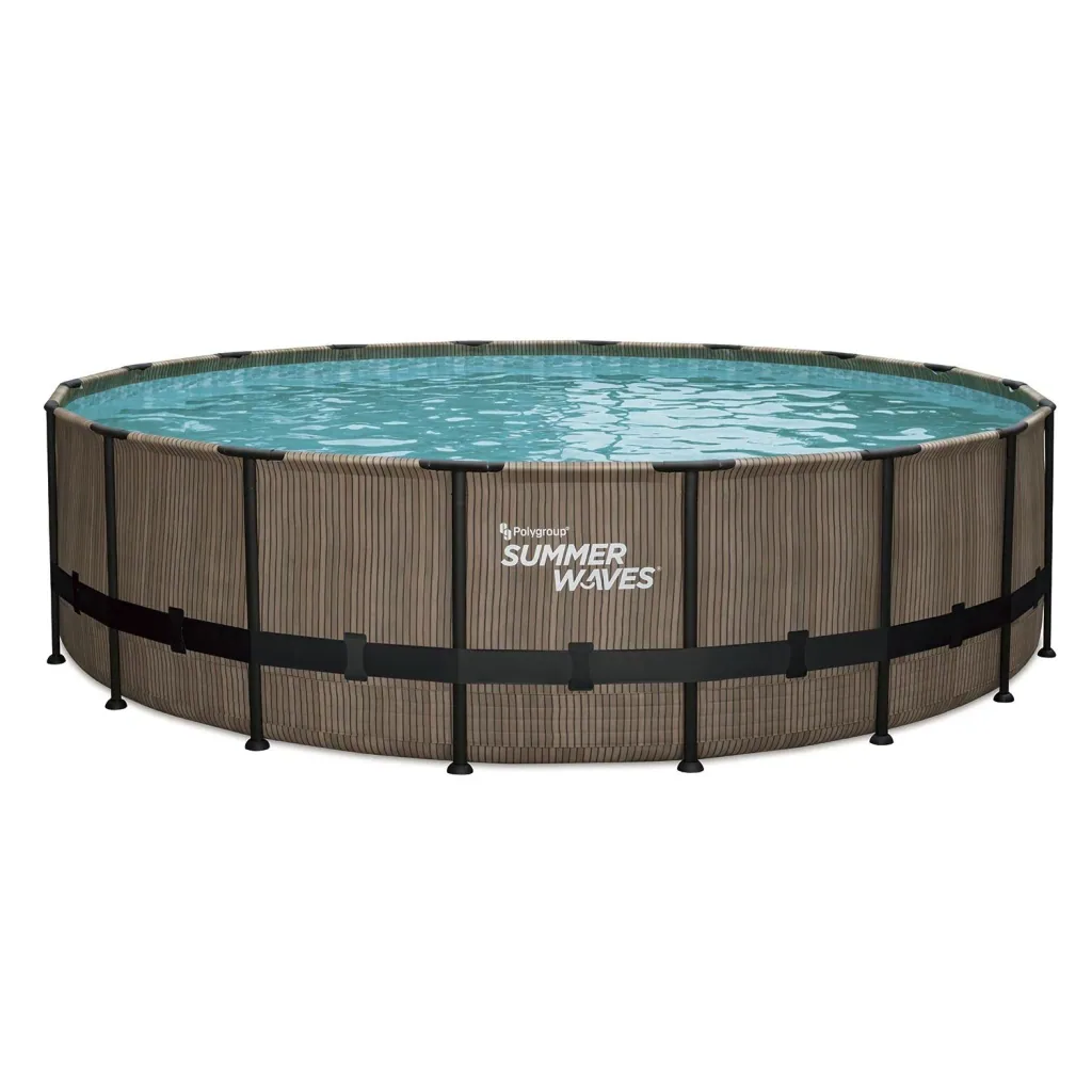Summer Waves Elite Frame Pool Ø549 x 132 cm Stein grau