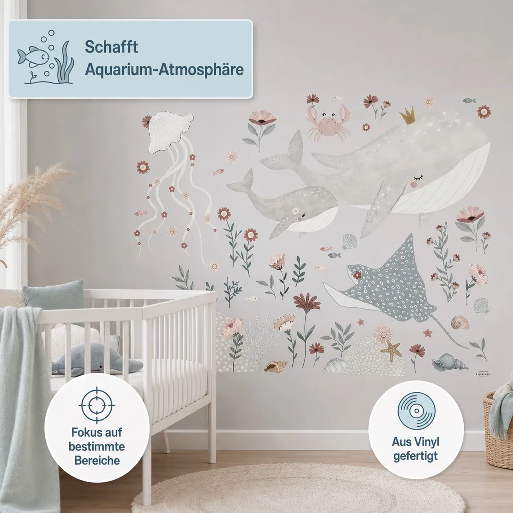 Lilipinso Wandsticker L Familie Wal & Freunde