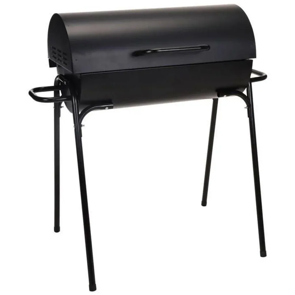 BBQ Holzkohlegrill - Grillfläche 60 x 30 cm - Rostfreier Stahl