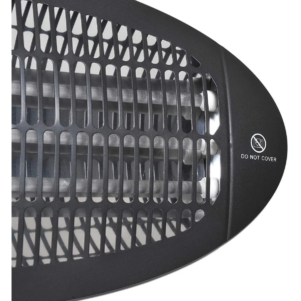 Heizstrahler Freistehender Terrassenheizer Quartz elektrisch 360° drehbar 2KW Ø50 x H(180-210) cm