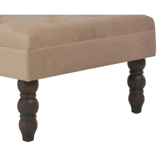 Hocker 60x60x36 cm Samt beige