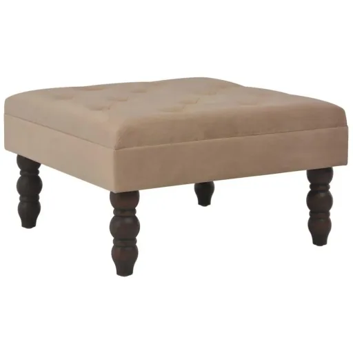 Hocker 60x60x36 cm Samt beige