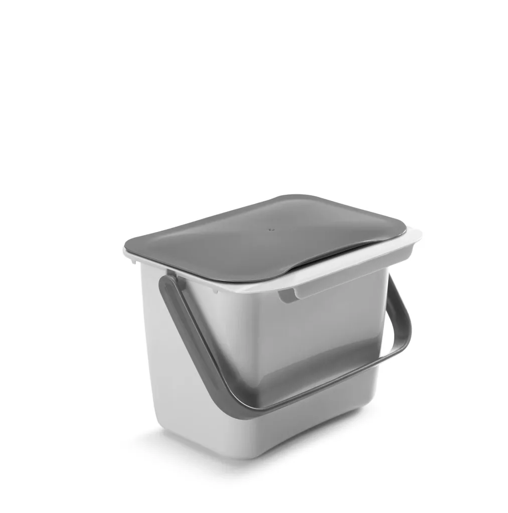 Abfallsammler Bin-Tex, grau mit Deckel