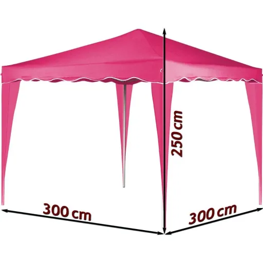 Faltpavillon. Partyzelt Capri - Popup rosa 3x3m