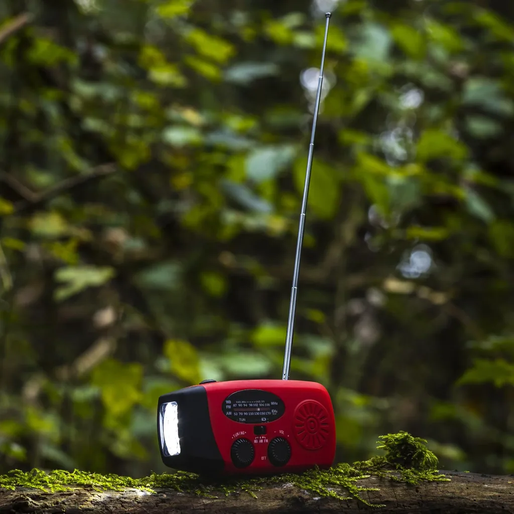 Tragbares Solar Kurbel Radio mit Taschenlicht, Powerbankfunktion