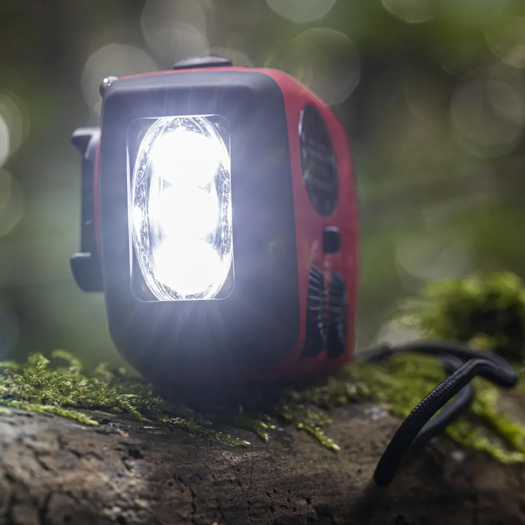 Tragbares Solar Kurbel Radio mit Taschenlicht, Powerbankfunktion