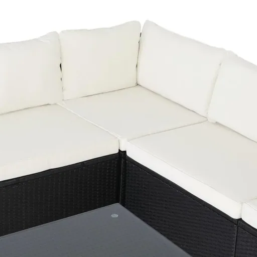 Polyrotan XL Lounge-Set 26-tlg. Schwarz