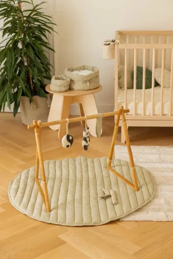 Lorena Canals Waschbarer Teppich, Spielteppich - Bamboo Leaf, 100 cm
