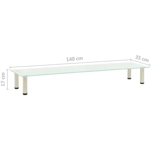 TV-Schrank 140x35x17 cm gehärtetes Glas matt