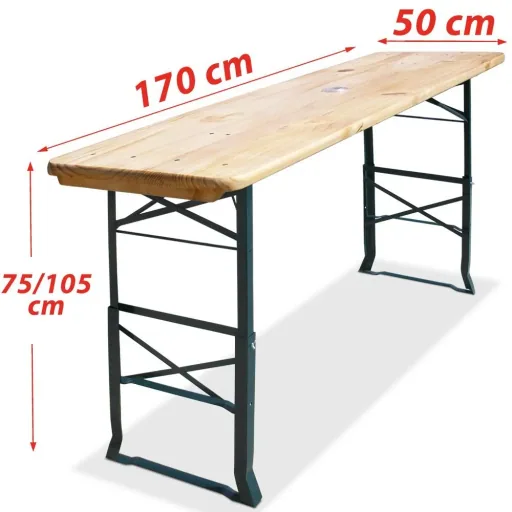 Biertisch 5,6x1,6x2,5 höhenverstellbar