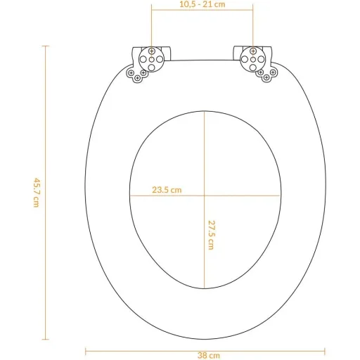 MDF-Toilettensitzstein und -flügel mit Dämpfungsmechanismus