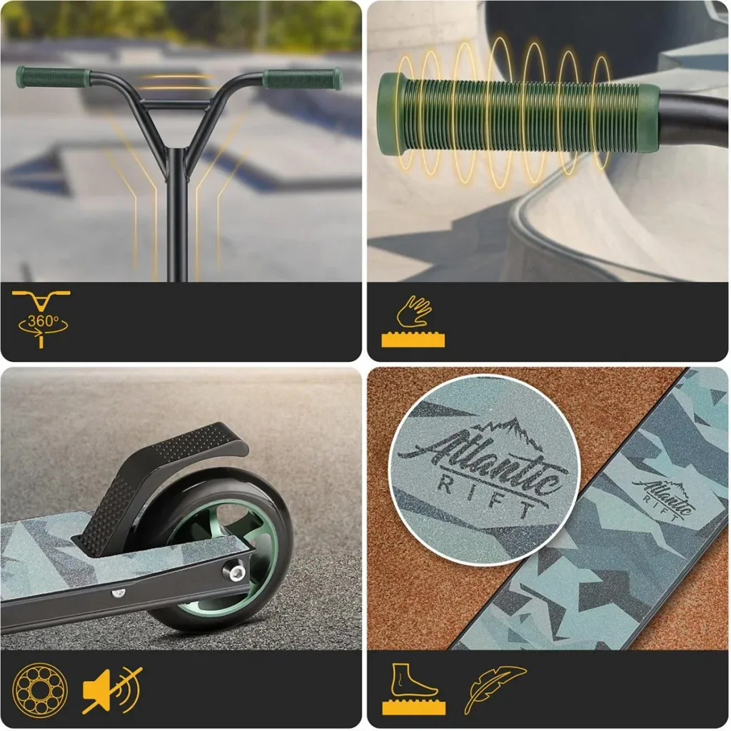 Premium Stunt Scooter - Camouflage / Grün - ABEC 9 - Aluminium