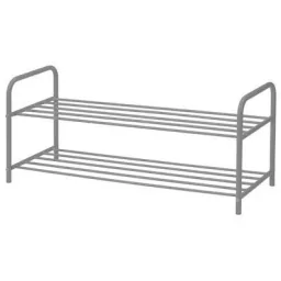 Schuhregal - schwarz - Metall - 2-lagig - 91 cm