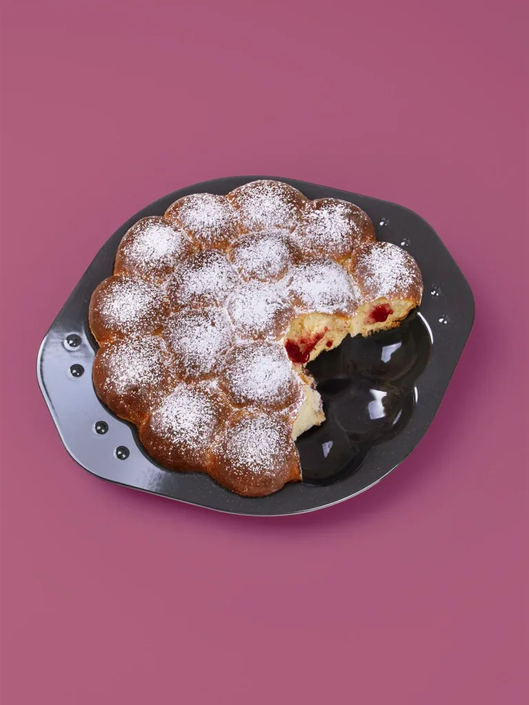 Backform Wolkensonne Emaille, 30 x 35 x 4 cm mit Rezepten
