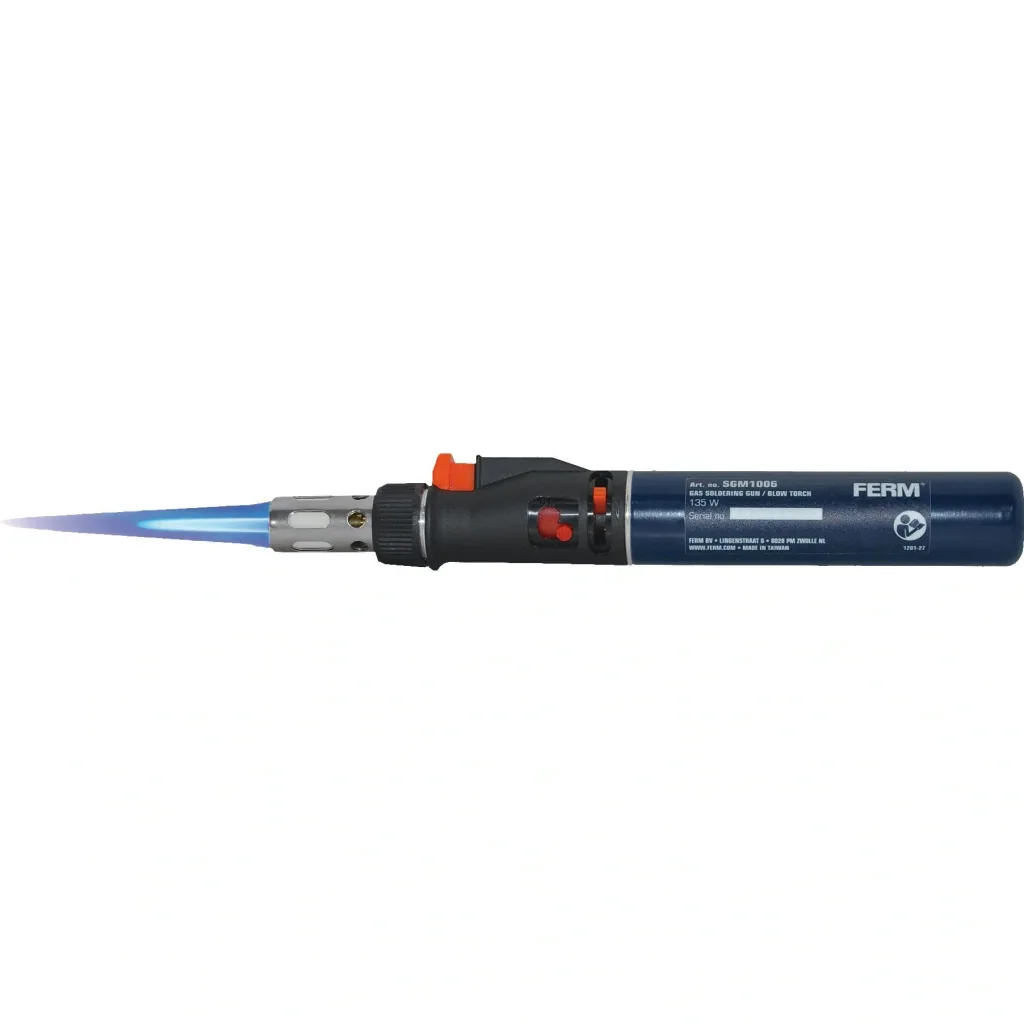 SGM1006 Gas-Lötkolben - 35 min. betriebsdauer - Inkl. Lötspitze Schrägform 8mm und Lötspitze Meißel form 3,5mm