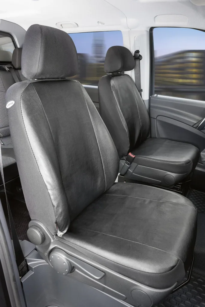 Passform Sitzbezüge - Kunstleder für 2 Einzelsitze für Mercedes Vito W639 und Viano W639 ab BJ 06/2003 bis 05/2014