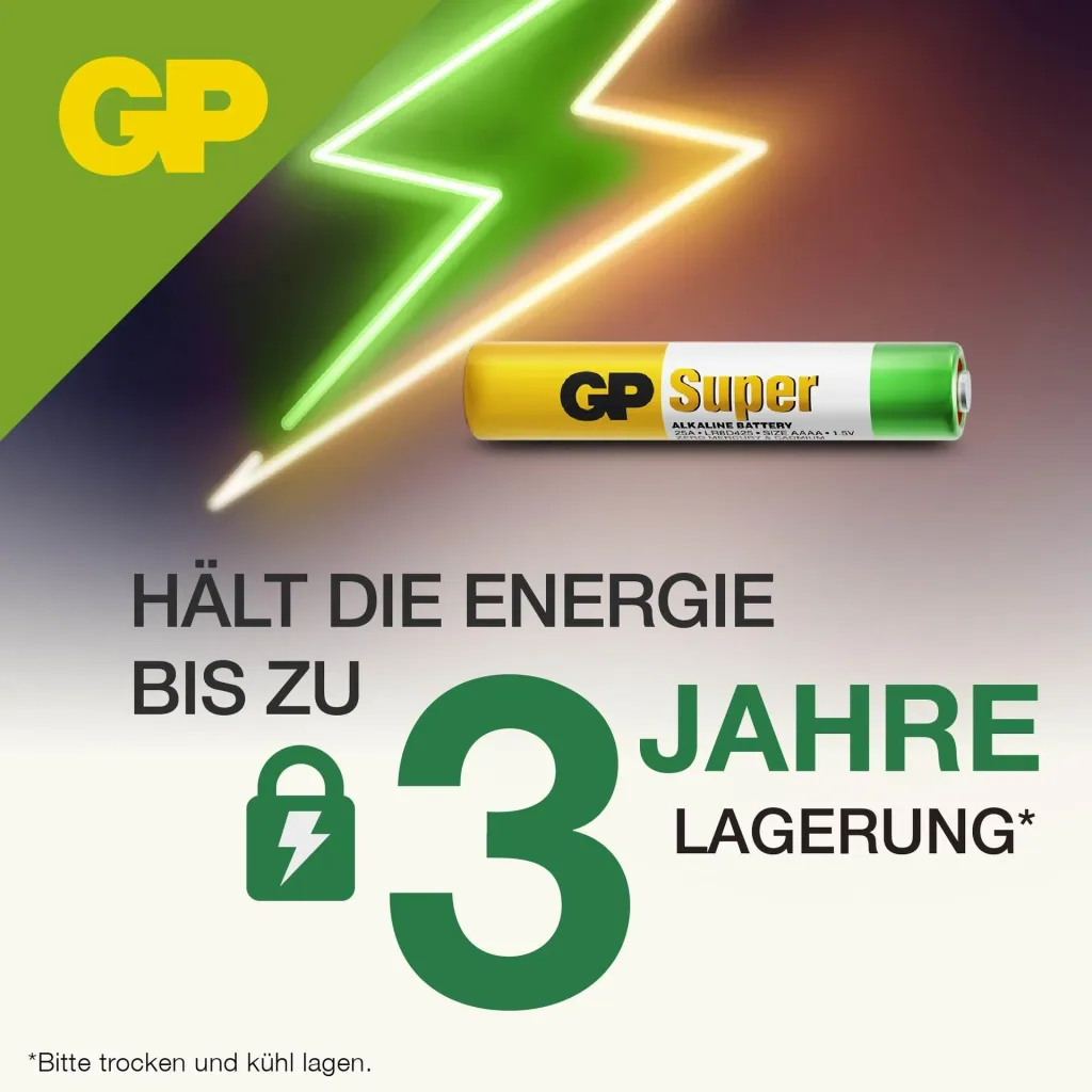 SUPER AAAA (LR61) Alkaline Batterien, 1,5V - 2 Stück