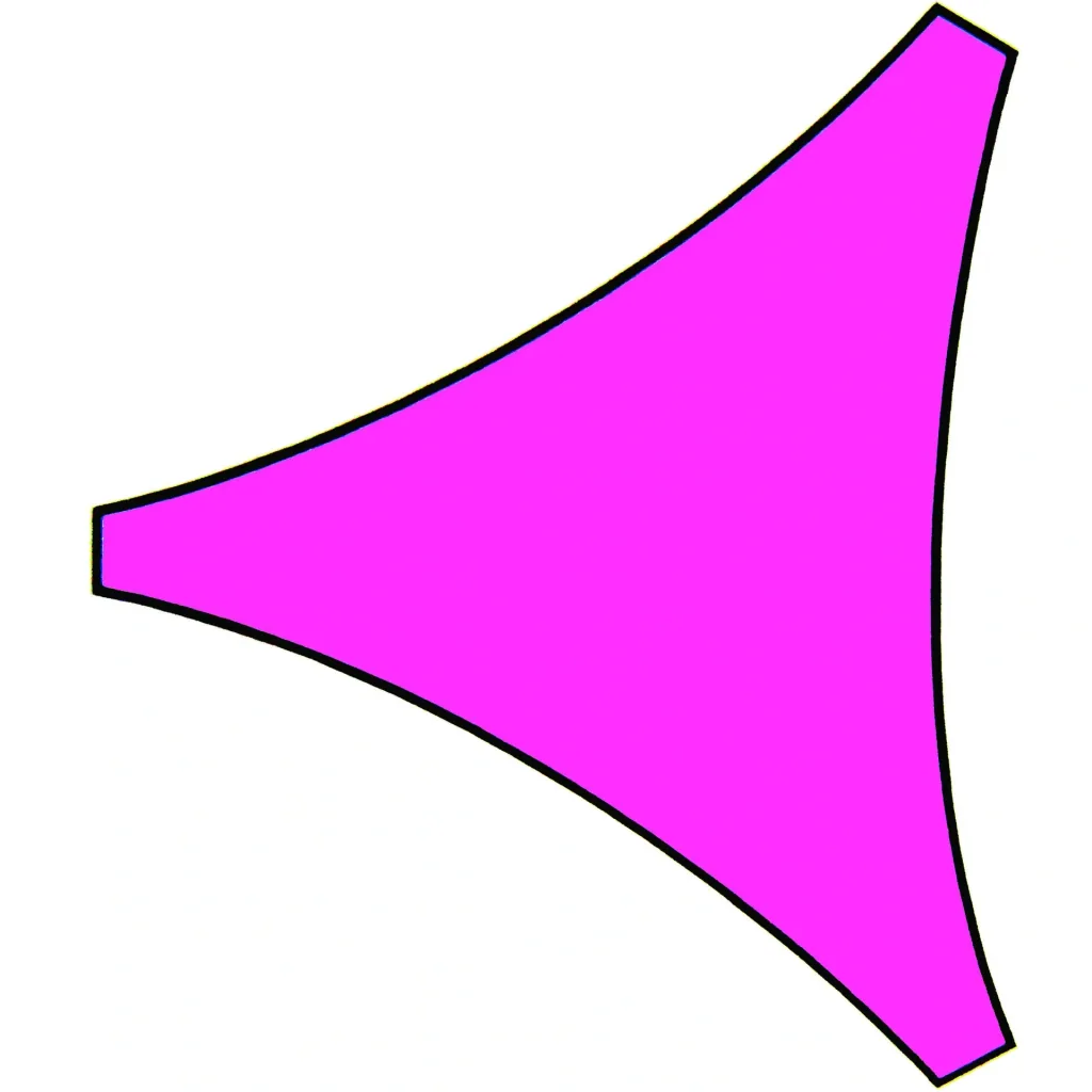 sonnensegel - dreieckig - 3.6 x 3.6 m x 3.6 m - fuchsia