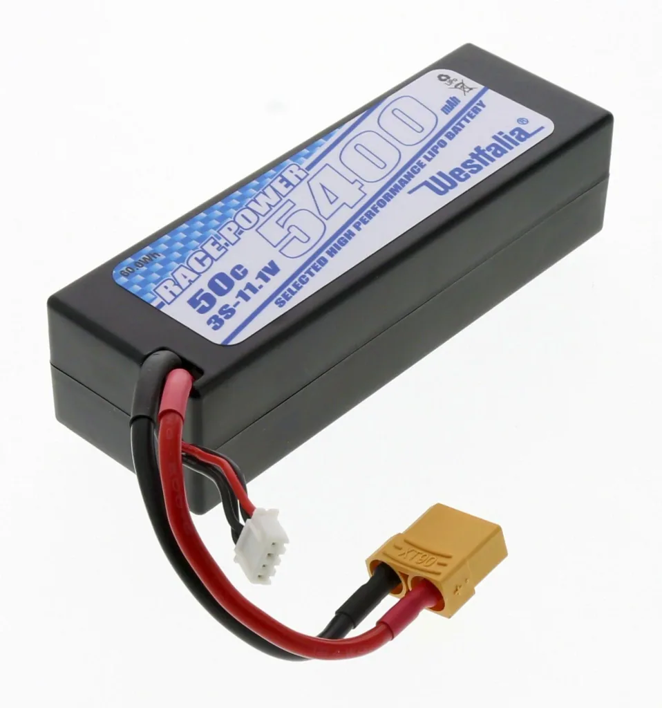 LiPo Akku Power Racing im Hardcase, 3S 11,1V, 5.400 mAh, 50C, XT90 Stecker