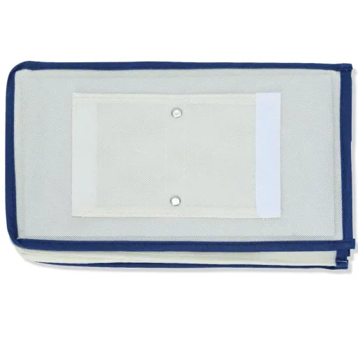 2x Garderobenbügel mit 6 Fächern in beige/blau