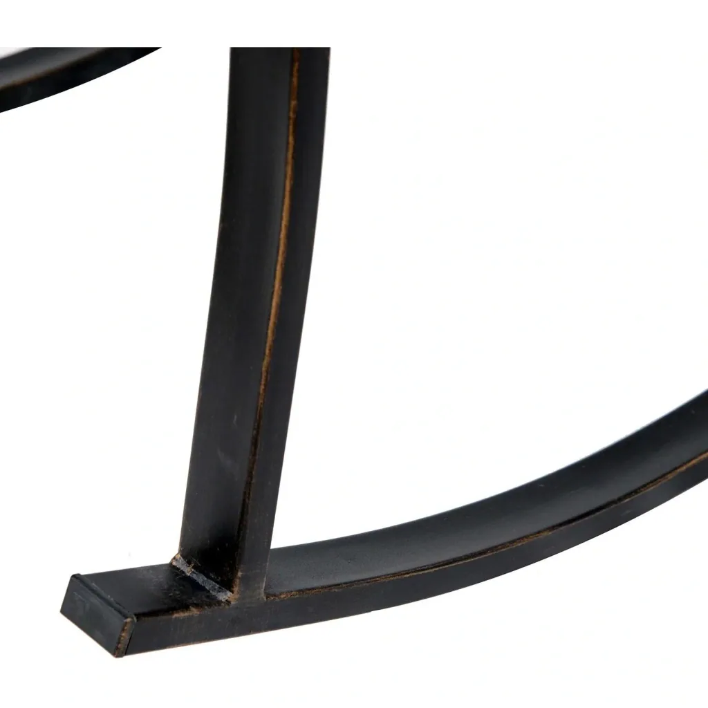Schaukelstuhl Gartenstuhl antik Metall Bronze