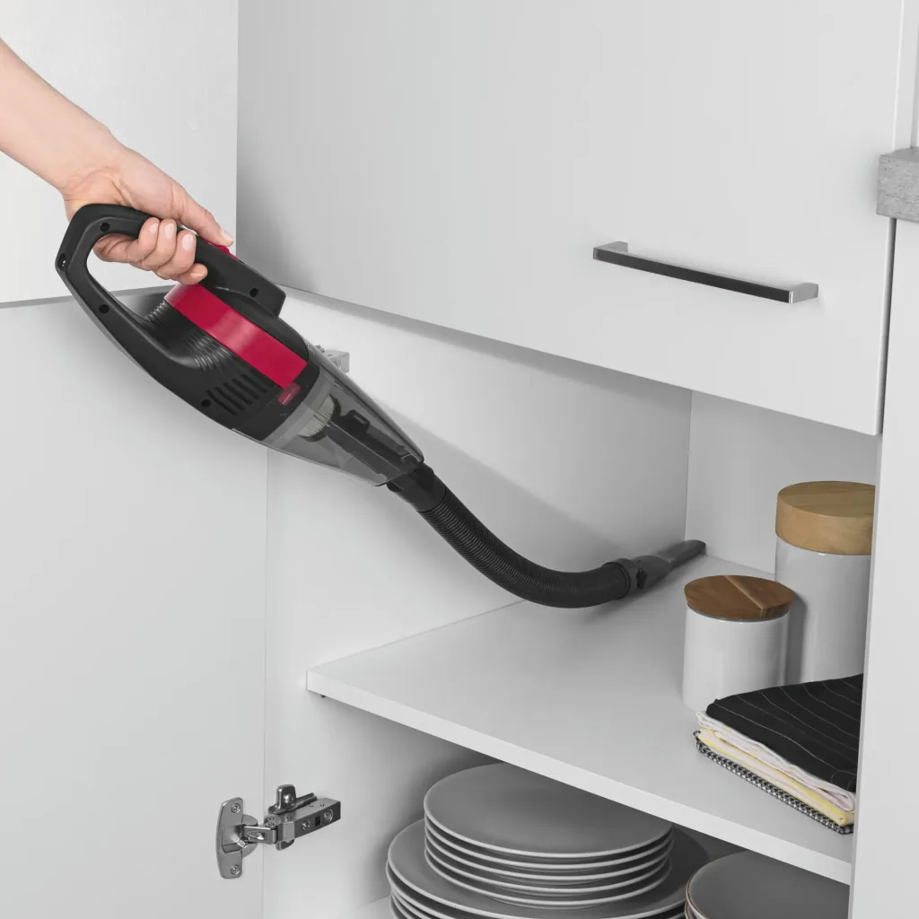 Akku-Handstaubsauger, Nass/ Trocken, Grau/ Rot, 7,4 Volt