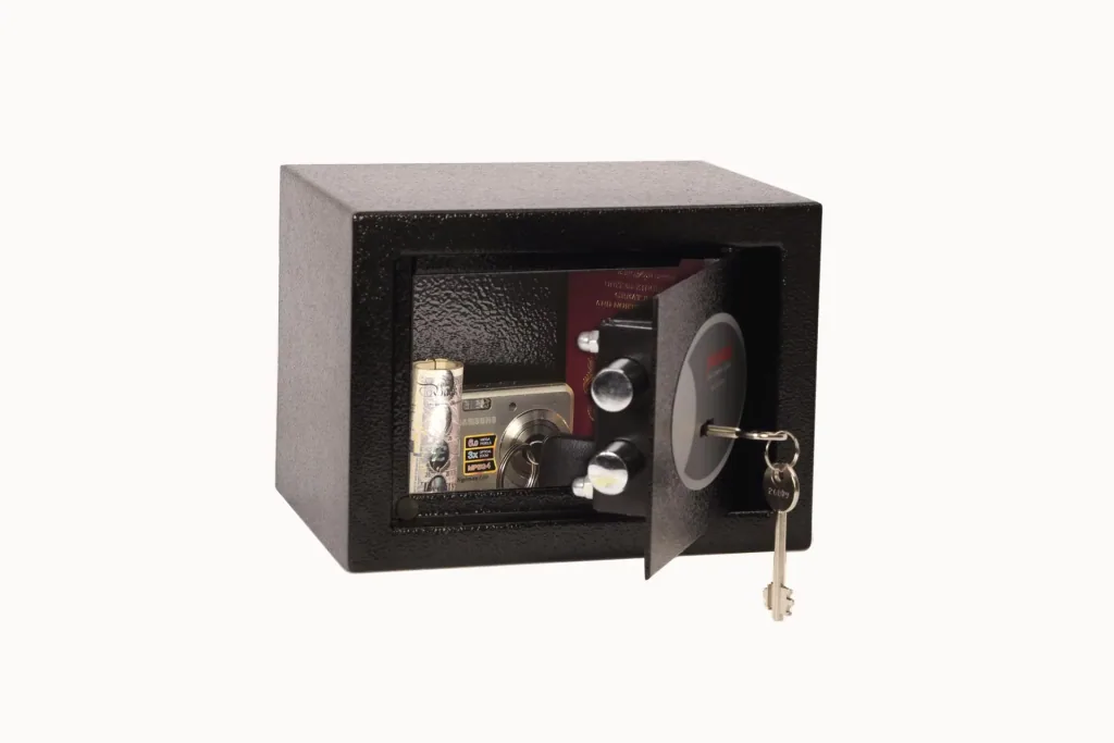 Sicherheitstresor Compact Home Office mit Schlüsselschloss, schwarz