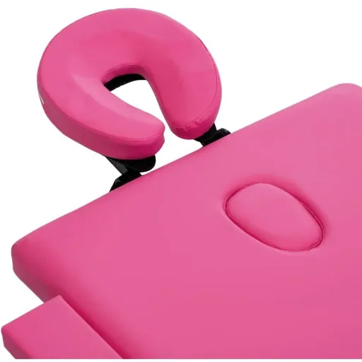Klappbarer Massagetisch 2 Zonen Aluminium rosa