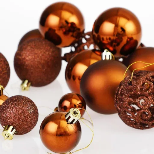 Weihnachtskugeln - Christbaumschmuck - Bronze 100 Stück.