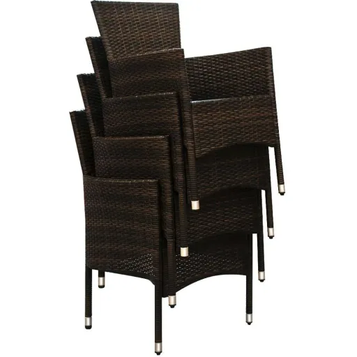 Gartenset Polyrattan Set 17 - stapelbar Bali braun