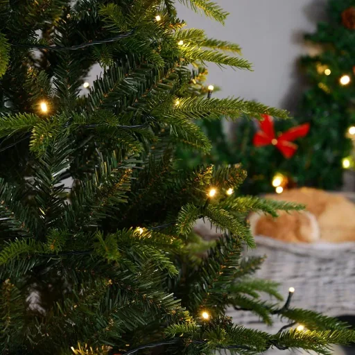 Weihnachtsbaum 150cm Tannenbaum 100 LEDs 668 Spitzen