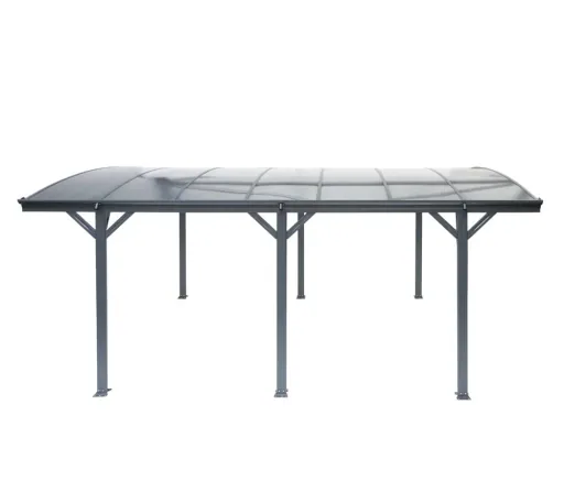 Westmann Aluminium Rundbogen Carport und Überdachung anthrazit, 505x300x220 cm