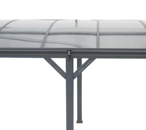 Westmann Aluminium Rundbogen Carport und Überdachung anthrazit, 505x300x220 cm