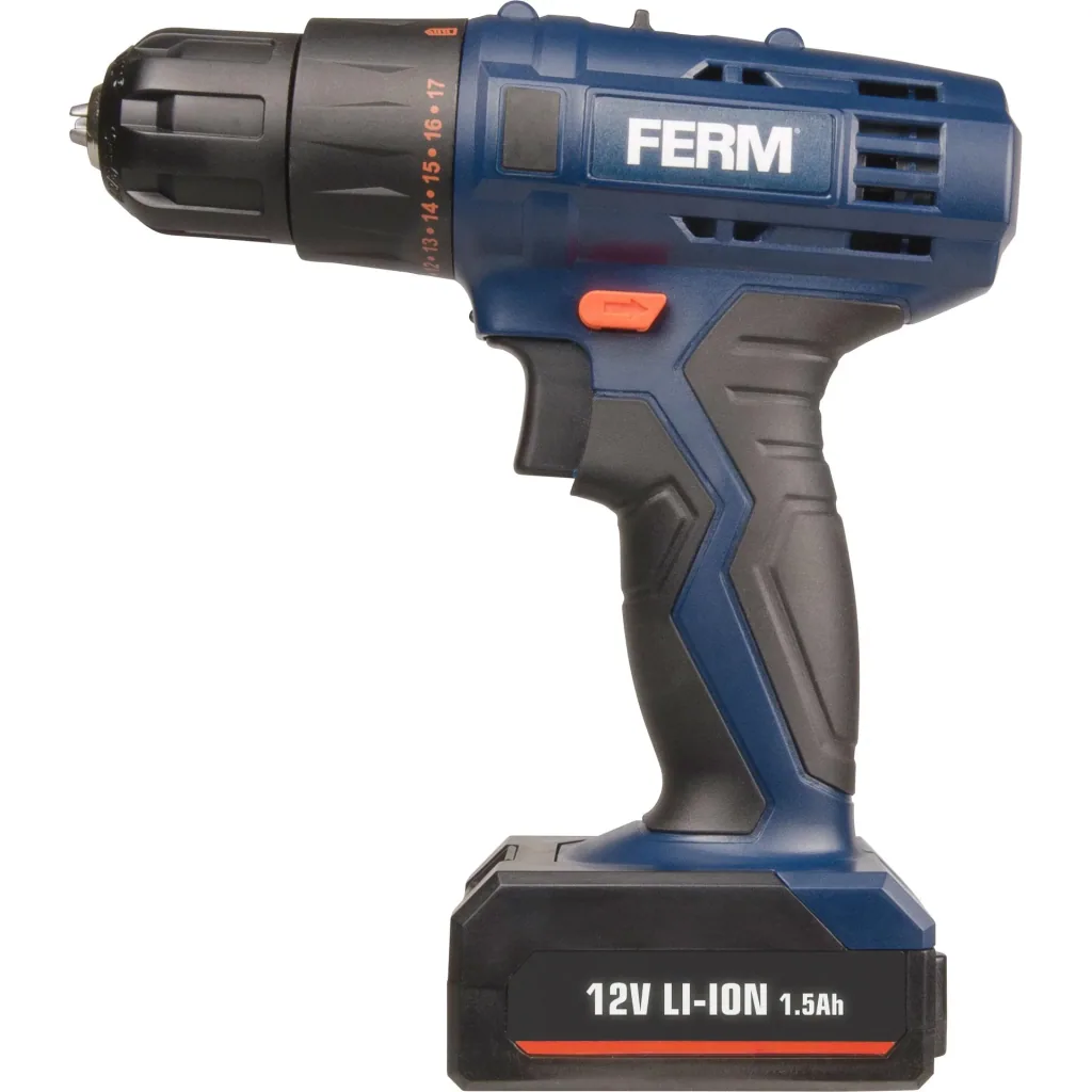 CDM1118 Li-Ion Akku-Bohrmaschine 12V/1.5Ah - LED-Arbeitsleuchte - Inkl. Schellladegerät und Batterie - Zwei doppelseitig