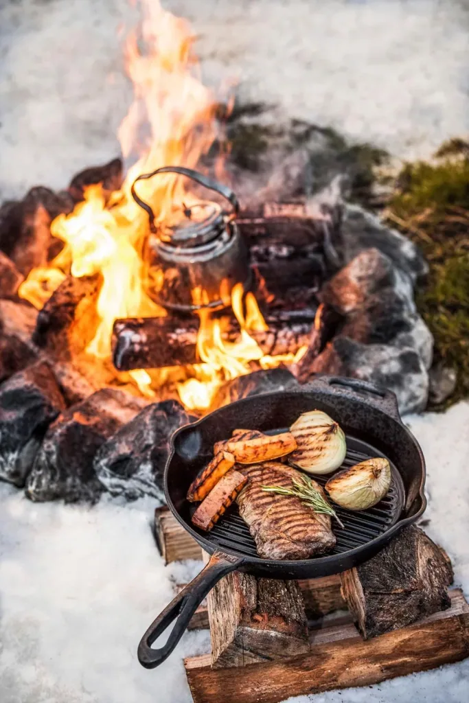 Grill-Feuerpfanne gp30 mit Stiel