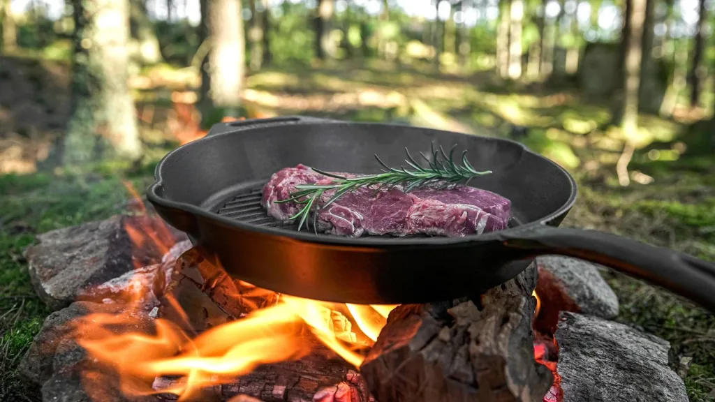Grill-Feuerpfanne gp30 mit Stiel